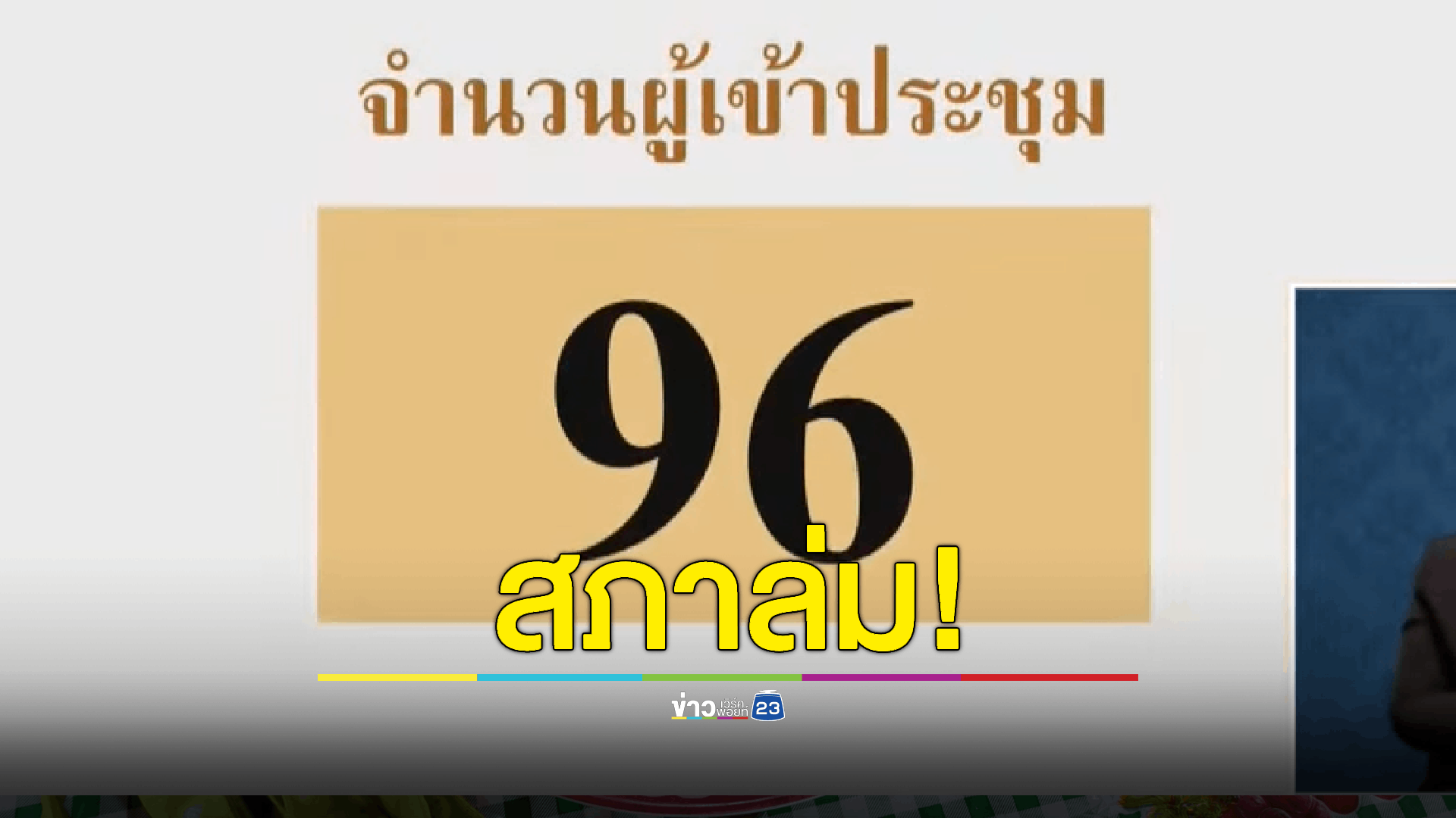 สภาล่ม! ประเดิมนัดแรก มี สส.แสดงตนแค่ 98 คน