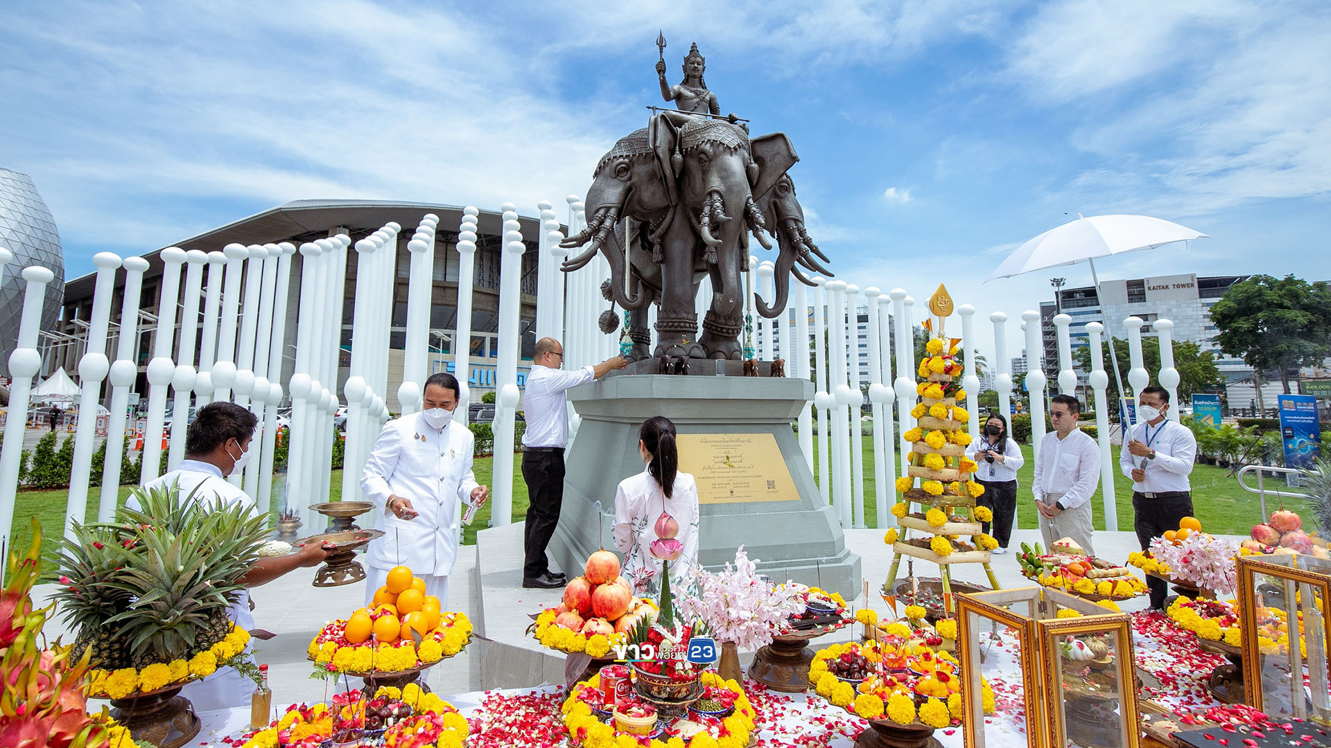 'บางกอกแลนด์' ฉลองครบรอบ 50 ปี สร้างประติมากรรมพระอินทร์ทรงช้างเอราวัณ