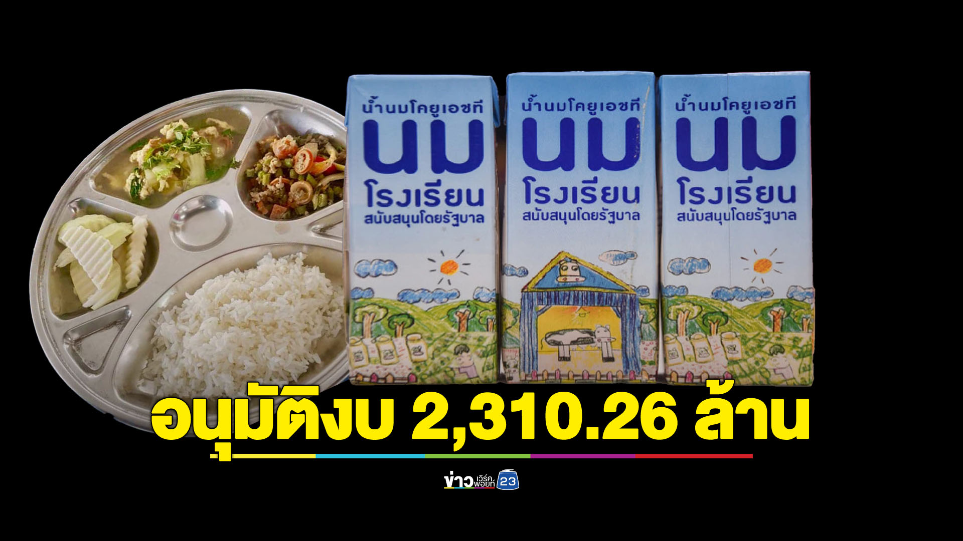 ไฟเขียวงบฯ อาหารกลางวันนักเรียน 2.3 พันล้าน