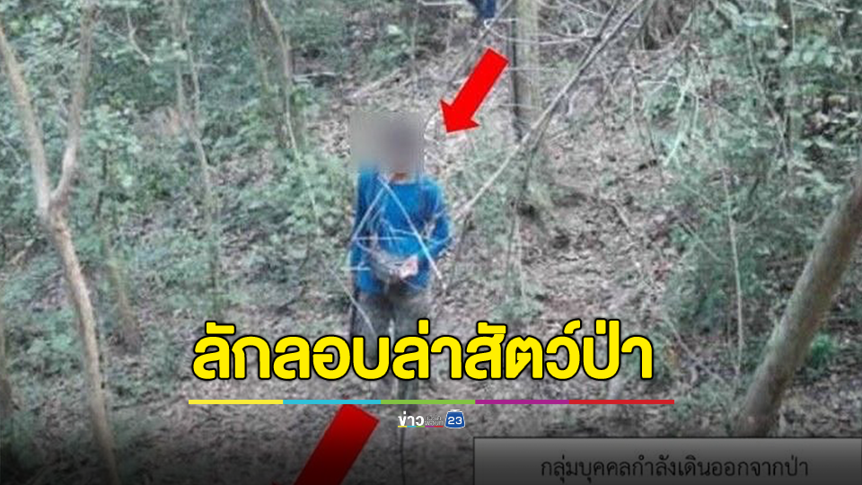 กล้องดักถ่ายสัตว์ป่า จับภาพหนุ่มลักลอบล่าสัตว์ป่า จนยอมมอบตัว