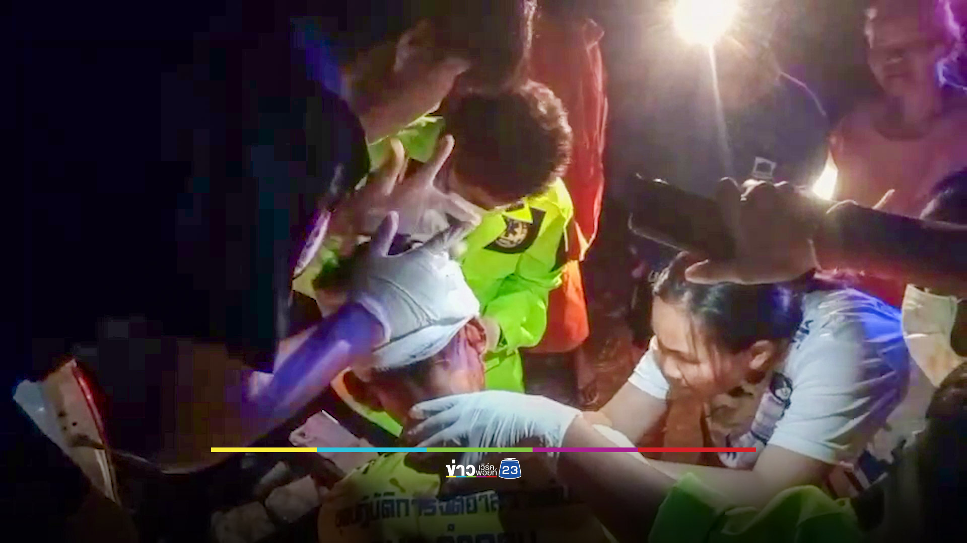 เตือนภัย! ชักว่าวกลางคืนเป็นเหตุ จยย.ขี่มาไม่เห็นเชือกโดนเกี่ยวคอหวิดขาด