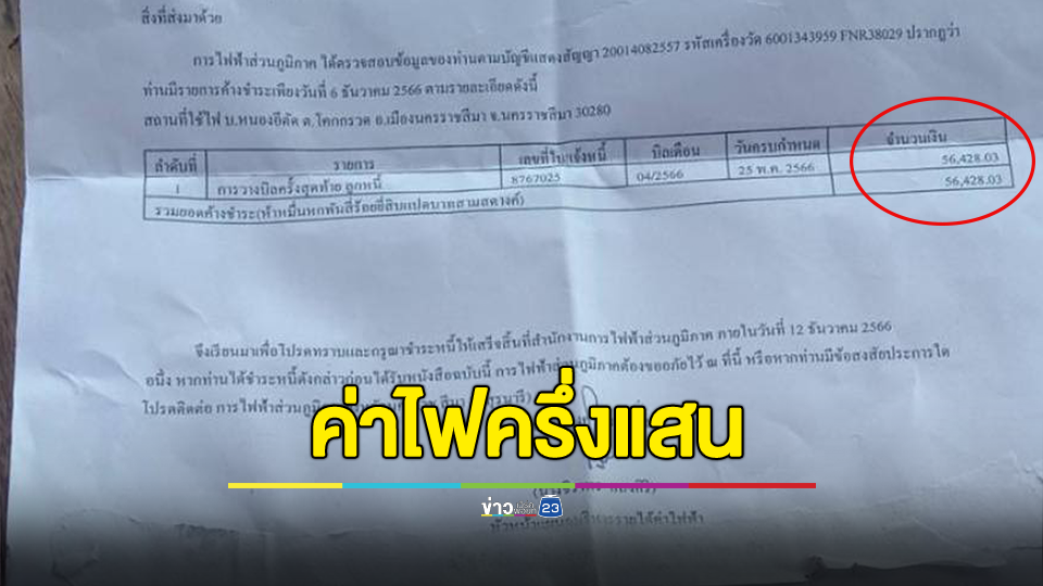 แบบนี้ร้องเรียนหน่วยงานไหนได้บ้าง? สาวอึ้งเจอบิลค่าไฟย้อนหลังครึ่งแสน
