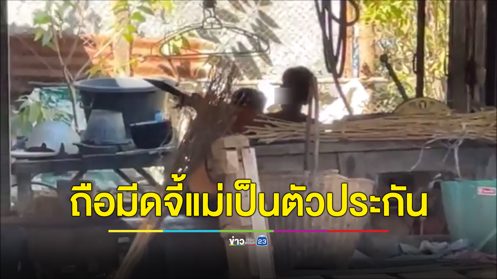 ระทึก! ลูกชายคลั่งยาใช้มีดจี้จับแม่ชราวัย 81 ปี เป็นตัวประกัน โวยวายพร่ำเพ้อ ตร.ล้อมเจรจา