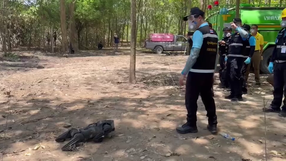 ส่ง "ด็อกบอท-โดรนบินต่ำ" สำรวจเพลิงไหม้โรงงานสารเคมี