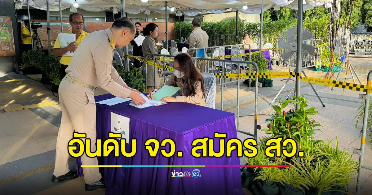 จังหวัดที่มีผู้สมัครรับเลือก สว. มากที่สุด - น้อยที่สุด