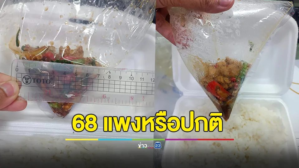 สั่งข้าวกะเพราไก่สับจากแอปฯ 68 บาท ปริมาณเท่านี้แพงไปไหมหรือปกติ?