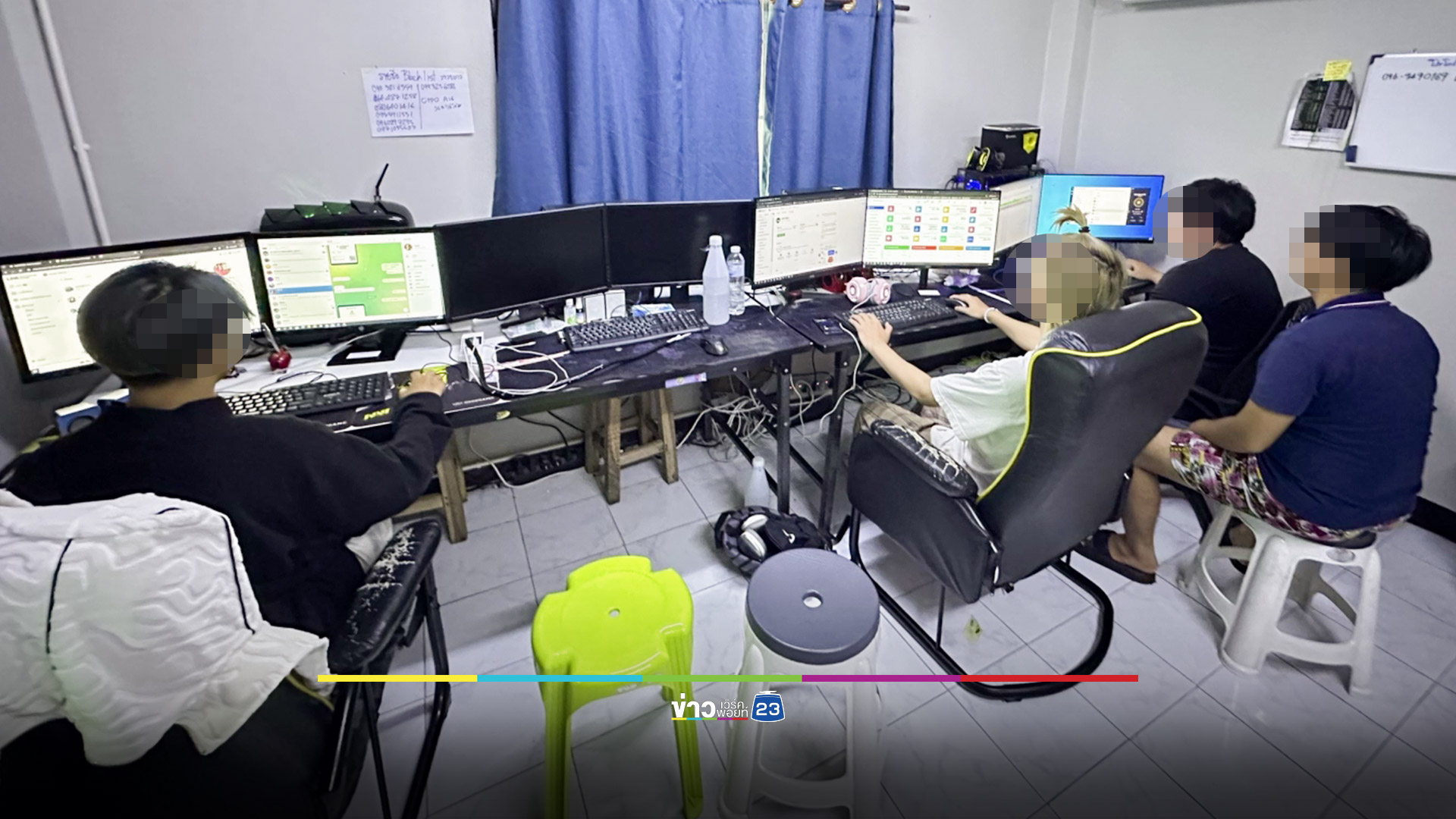 บุกจับเว็บพนัน 3 จุด พบบางเว็บเงินหมุนเวียนกว่า 35 ล้านบาทต่อเดือน
