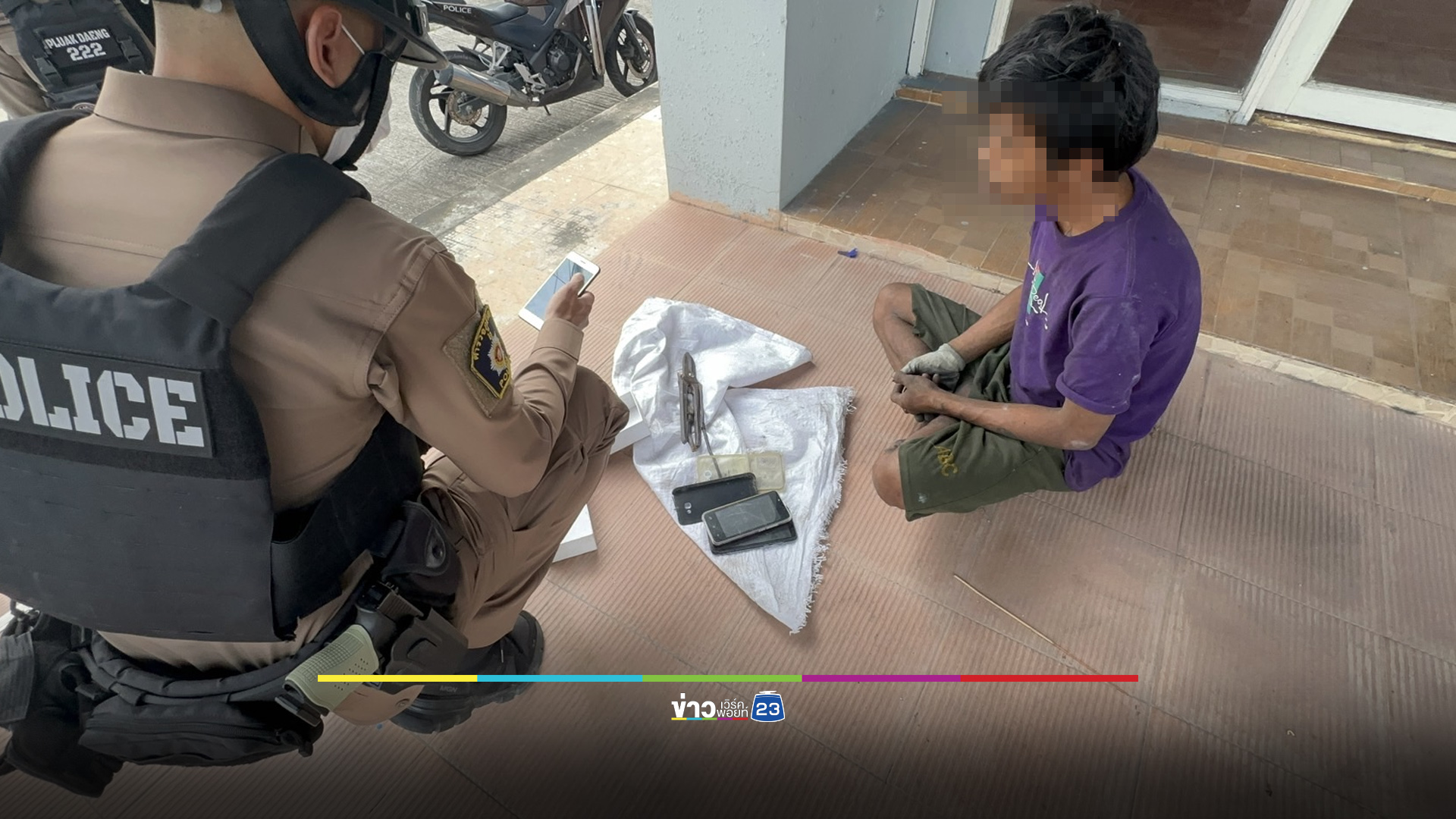 โจรหนุ่มผล็อยหลับตอนก่อเหตุ ตำรวจพาไปนอนต่อที่โรงพัก