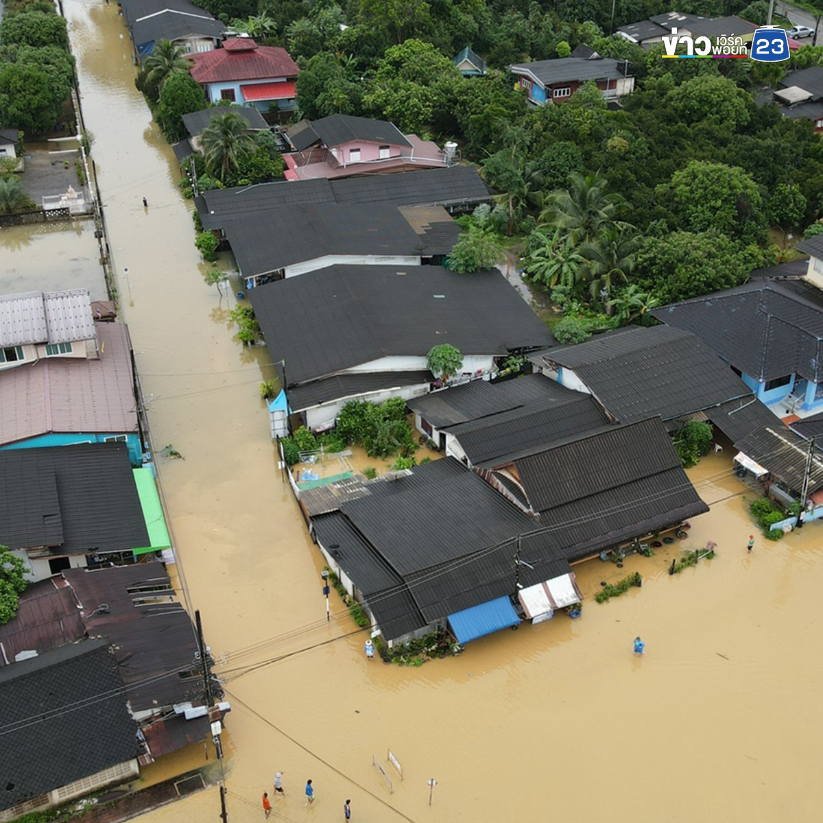 "น้ำท่วมตราด"ทะลักท่วม 3 อำเภอ พื้นที่เกษตร 2.7 หมื่นไร่