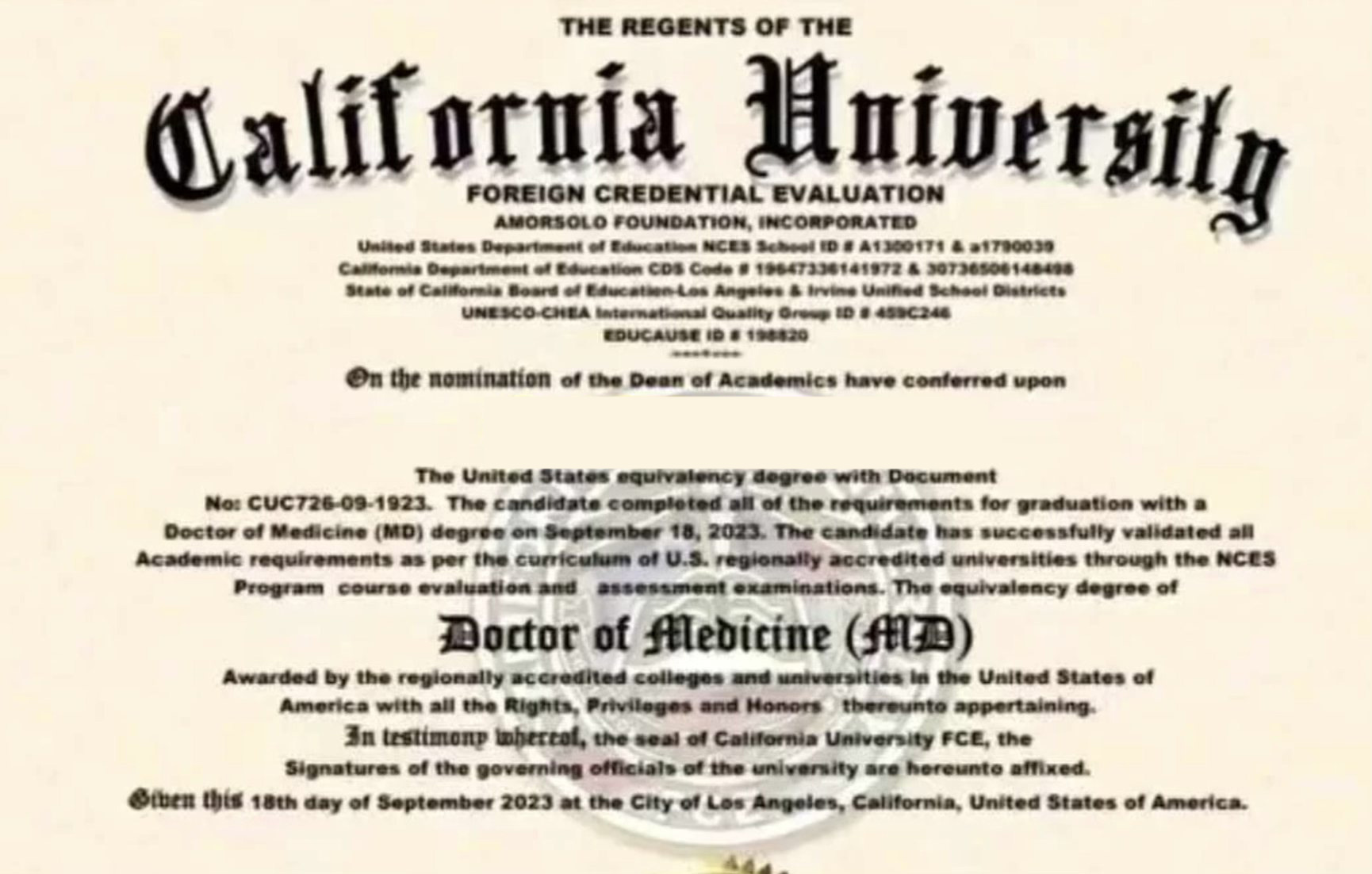 คนดังไอทีแชร์วิธีง่ายๆ จ่ายไม่ถึงหมื่น ได้ ป.เอก California University FCE