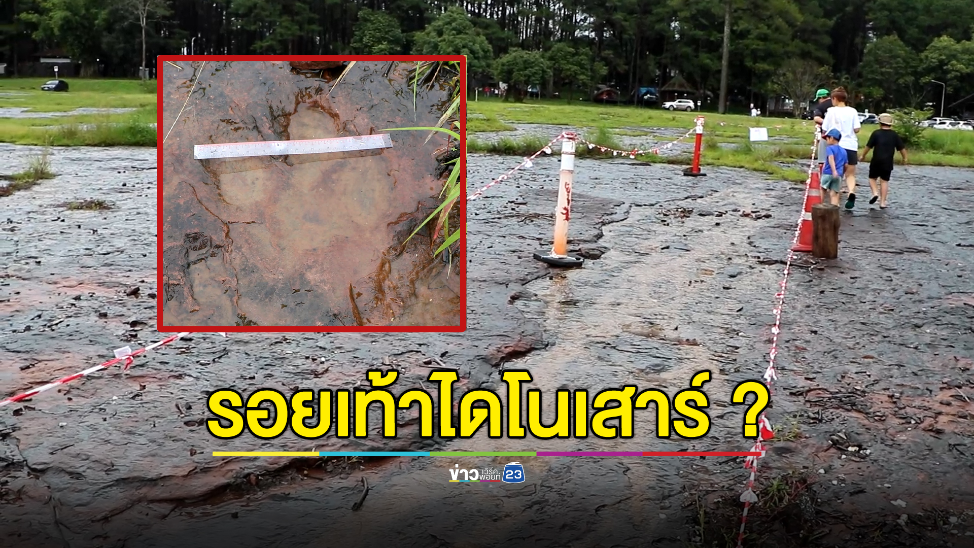 ฮือฮา!พบรอยคล้ายเท้าไดโนเสาร์บนอุทยานฯภูหินร่องกล้า