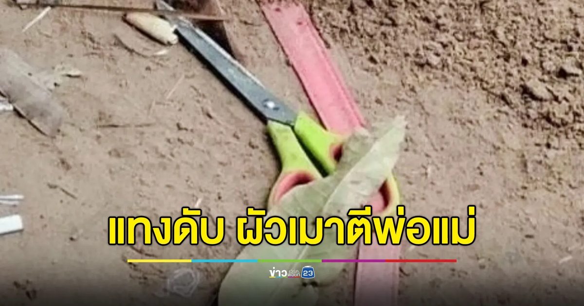 แค้นผัวซ้อมพ่อพิการ ทำร้ายแม่จนขาหัก เมียคว้ากรรไกรเสียบผัวดับ ด้านพ่อตาสมน้ำหน้า