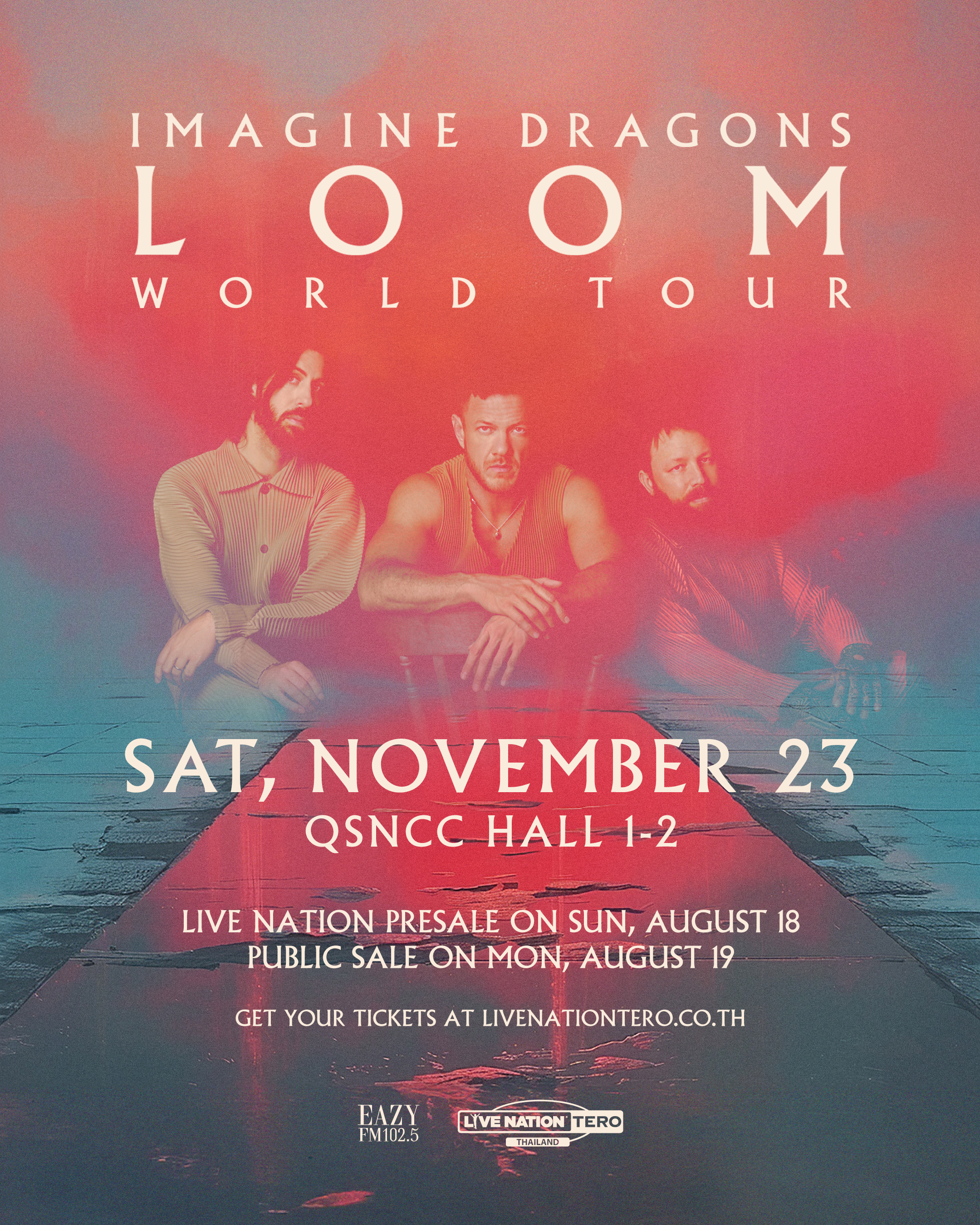 เตรียมมันส์ส่งท้ายปี ‘IMAGINE DRAGONS’ ปักหมุดเอเชียทัวร์ กรุงเทพฯ เจอกัน 23 พ.ย. นี้ ที่ QSNCC Hall 1-2