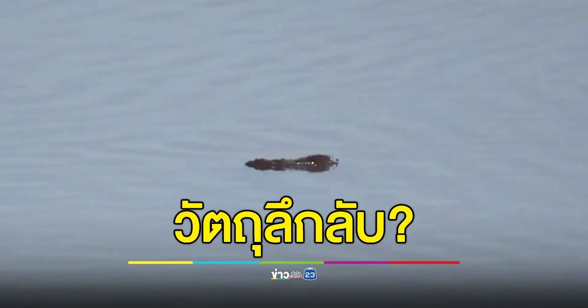 ชาวบ้านผวาพบวัตถุลึกลับดังกล่าวลอยอยู่ในคลอง เดาว่าไม่ใช่จระเข้ก็ตัวที่ให้โชค