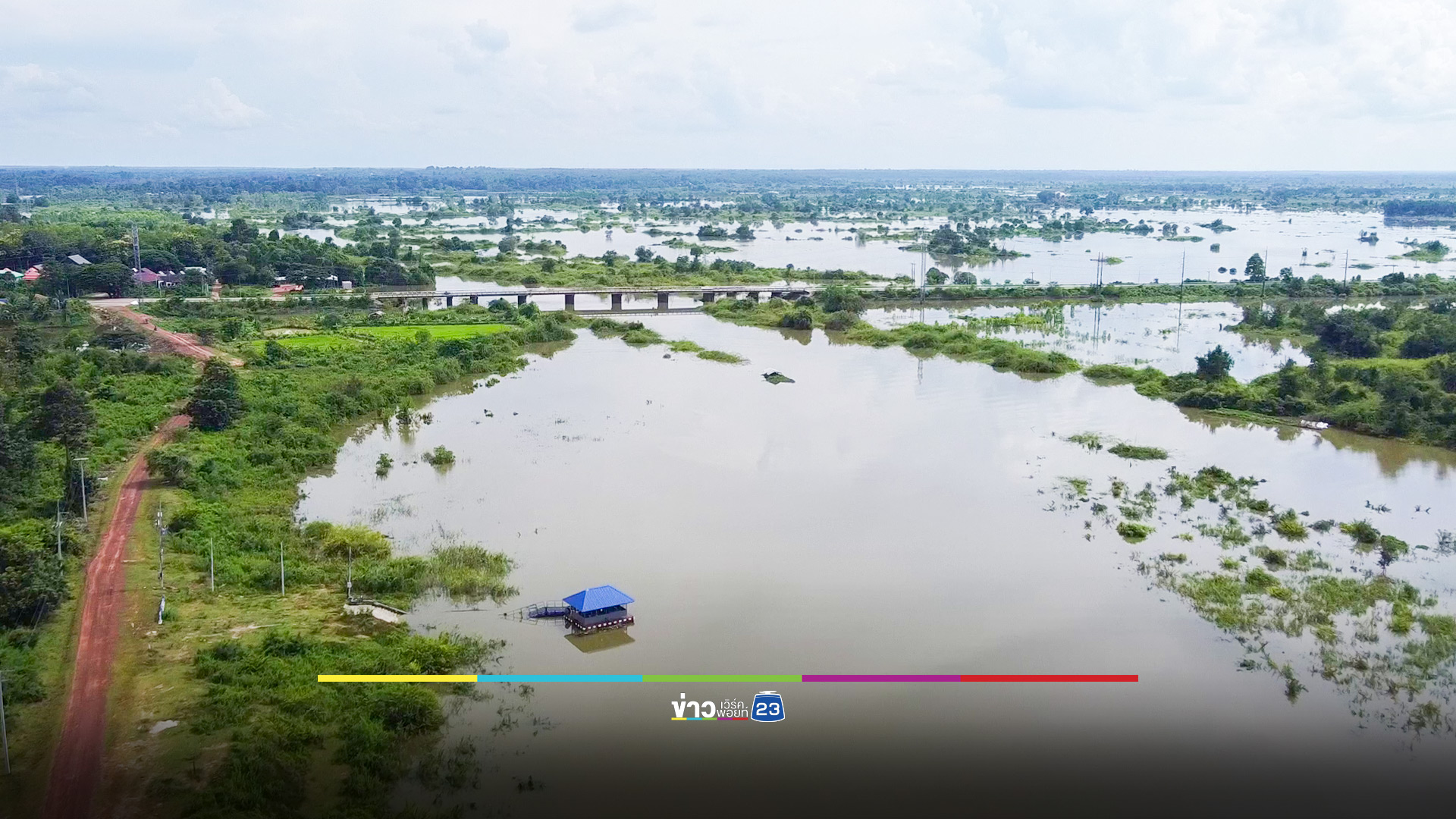 น้ำโขงสูงแตะ 9 เมตร จ่อวิกฤติใกล้จุดล้นตลิ่ง ขณะลำน้ำสาขาล้น