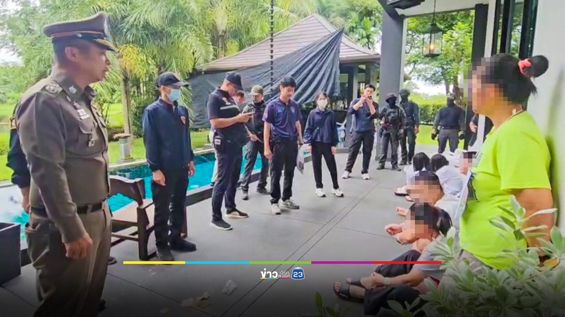 บุกจับชาวจีน-เมียนมา 18 คน เช่าพูลวิลล่าหรู เปิดคอลเซ็นเตอร์หลอกเพื่อนร่วมชาติทุกรูปแบบ