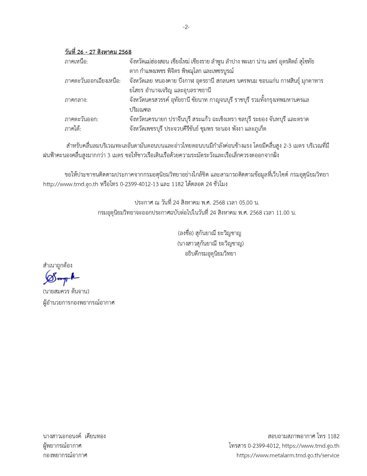 เช็กที่นี่! รายชื่อจังหวัดเตรียมรับผลกระทบพายุไต้ฝุ่น"คาจิกิ"