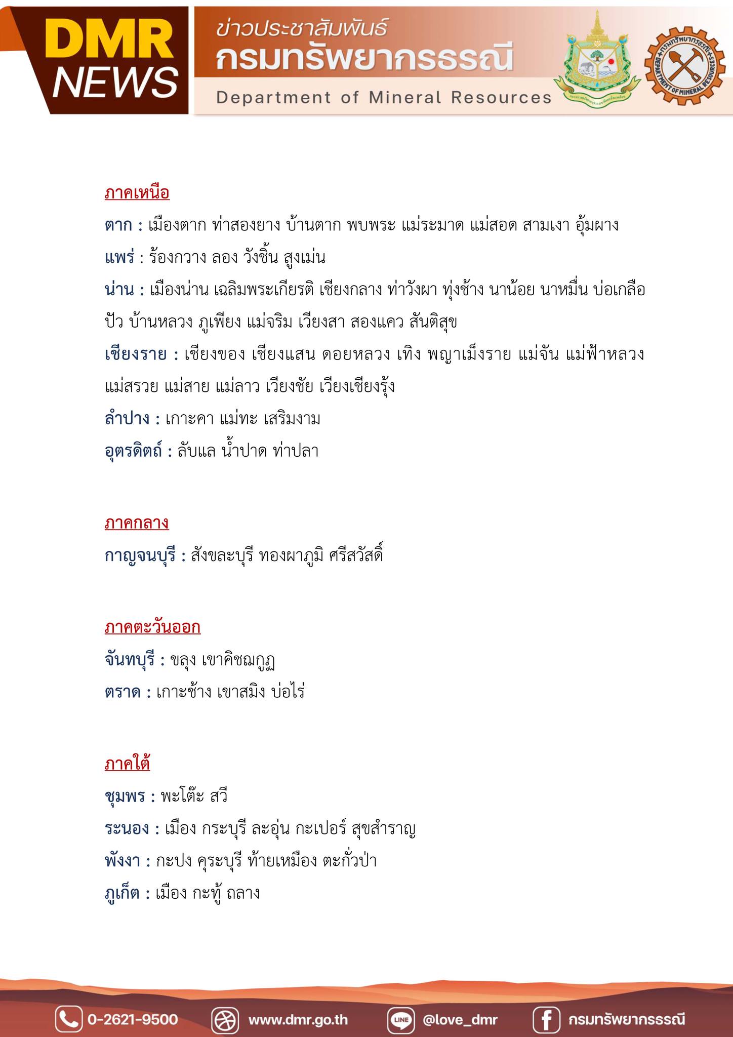 เช็กที่นี่! กรมทรัพยากรธรณี เตือน 13 จว.เฝ้าระวังแผ่นดินถล่ม