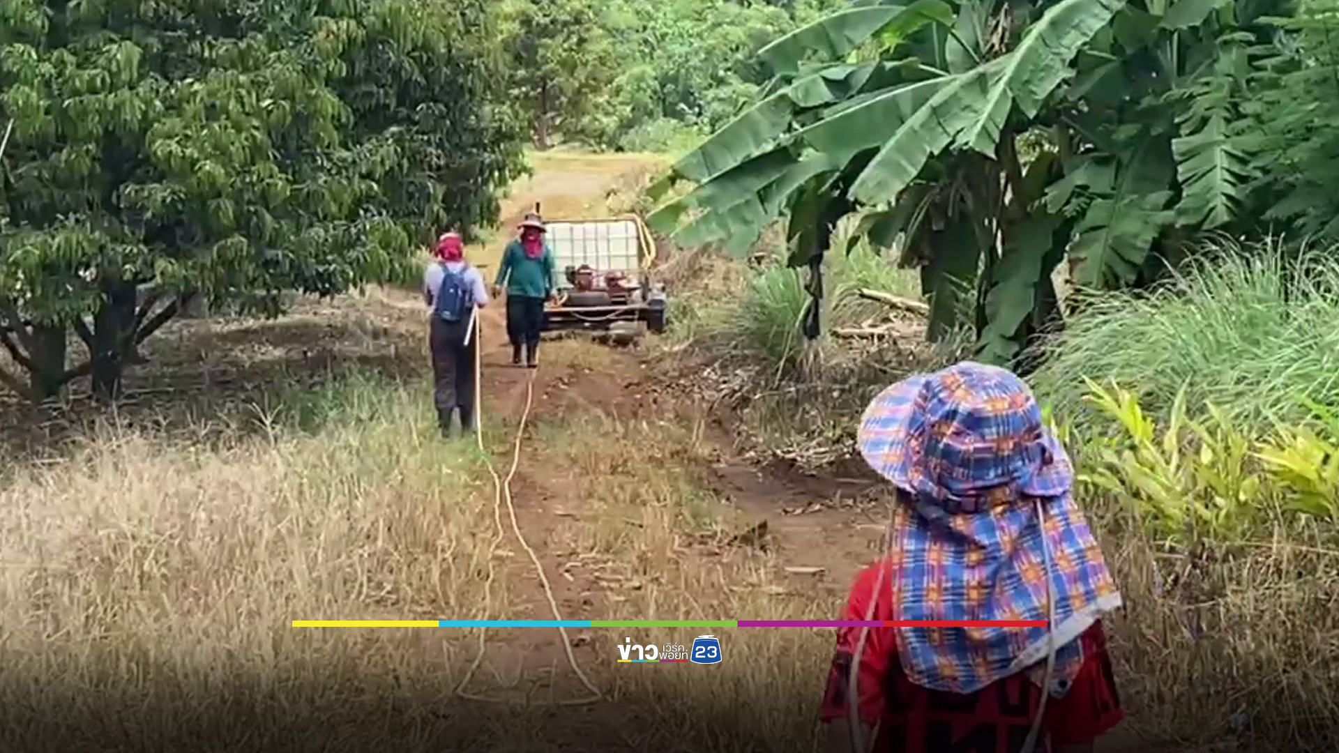 ชาวบ้านแนวชายแดน เริ่มออกรับจ้างทำงานหาเงิน หลังขาดรายได้จากการอพยพ