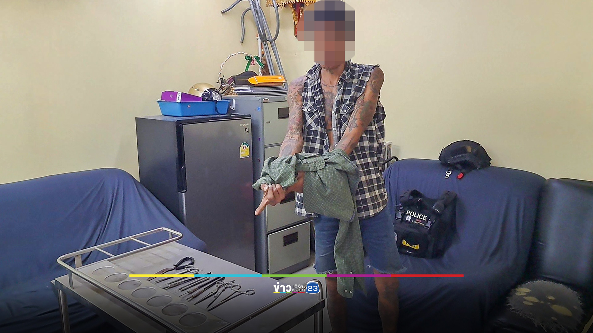 หนุ่มฉี่ม่วงขโมยอุปกรณ์ทางการแพทย์ รพ.สต. นำขายซื้อยาบ้าเสพ