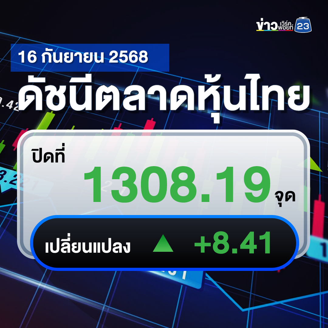 เช็กที่นี่!"ตลาดหุ้นไทย"วันนี้ +8.41 จุด