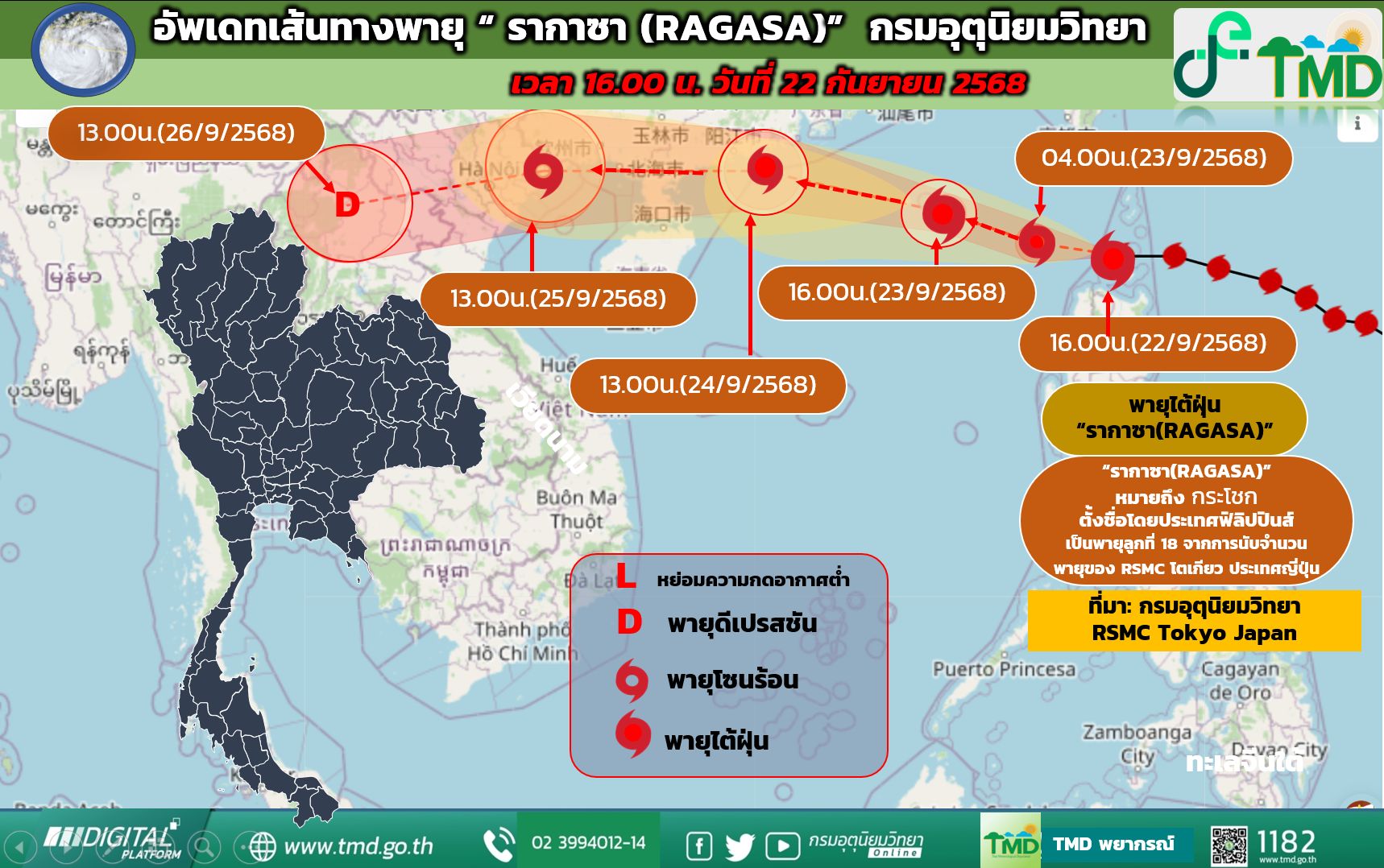 อัปเดต!พายุไต้ฝุ่น“รากาซา”จ่อถล่มฮ่องกง กระทบเที่ยวบิน