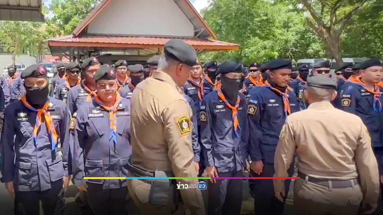 ระดมกำลังตำรวจชุด คฝ.สระแก้ว-ฉะเชิงเทรา-ปราจีนบุรี ลงพื้นที่บ้านหนองหญ้าแก้ว