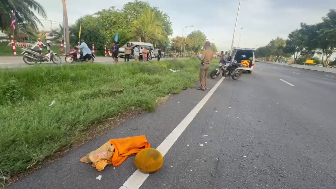 พระบิณฑบาตมรณภาพขณะข้ามถนนสายเอเชีย