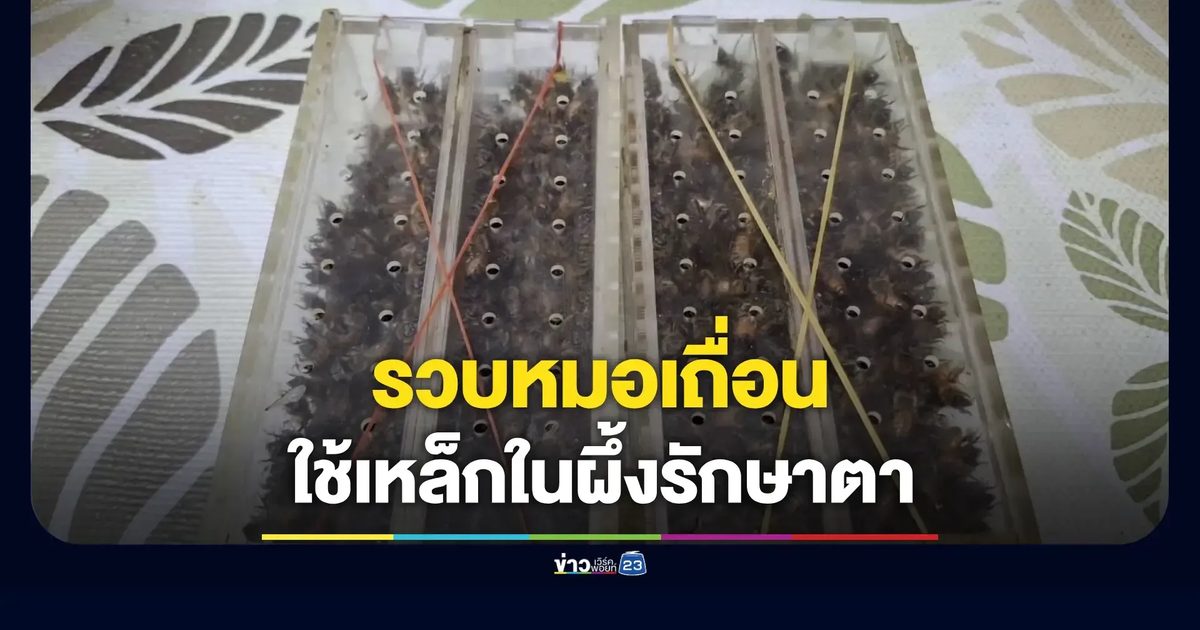 CIB บุกจับหมอเถื่อน ใช้เหล็กในผึ้งสะกิดตารักษาโรค