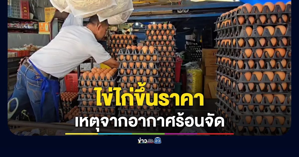 ไข่ไก่เมืองสี่แคว ปรับเพิ่มขึ้นอีกแผงละ 6 บาท