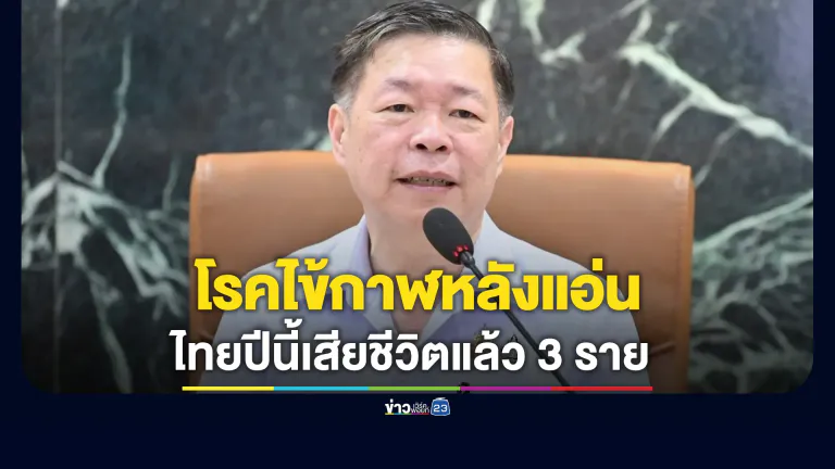 เฝ้าระวัง"โรคไข้กาฬหลังแอ่น"ในไทยปีนี้เสียชีวิตแล้ว 3 ราย
