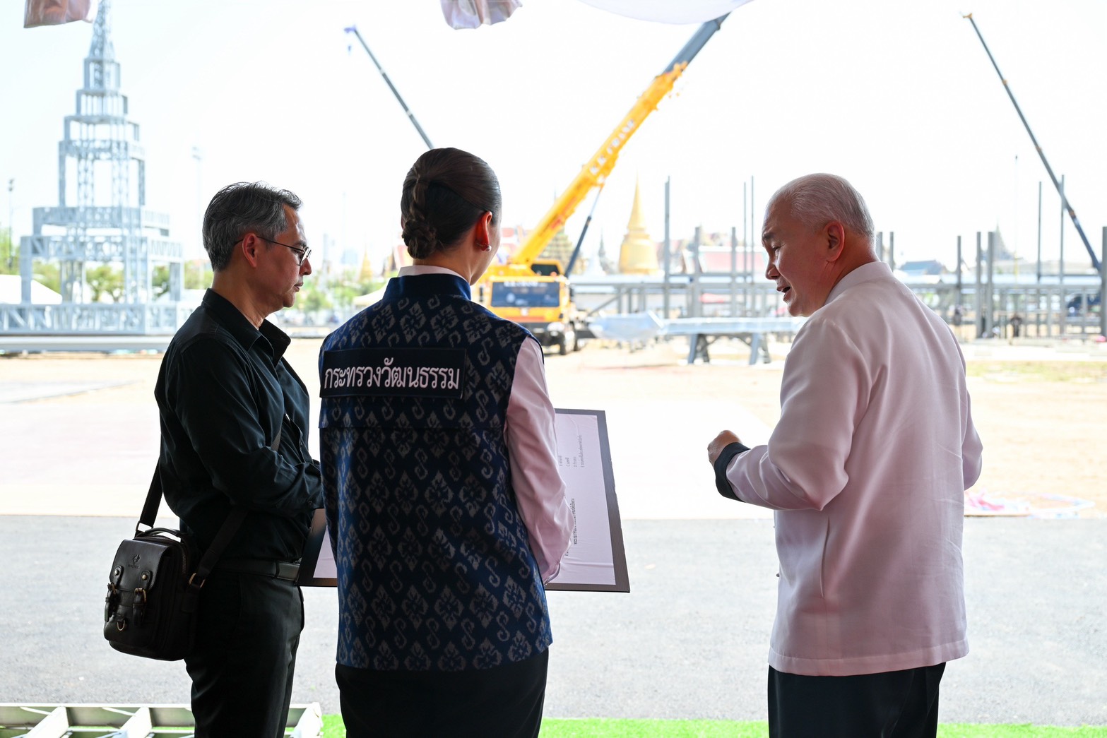 “ซาบีดา” ตรวจความพร้อมรับเสด็จฯ ยกเสาเอกพระเมรุมาศ “พระพันปีหลวง”