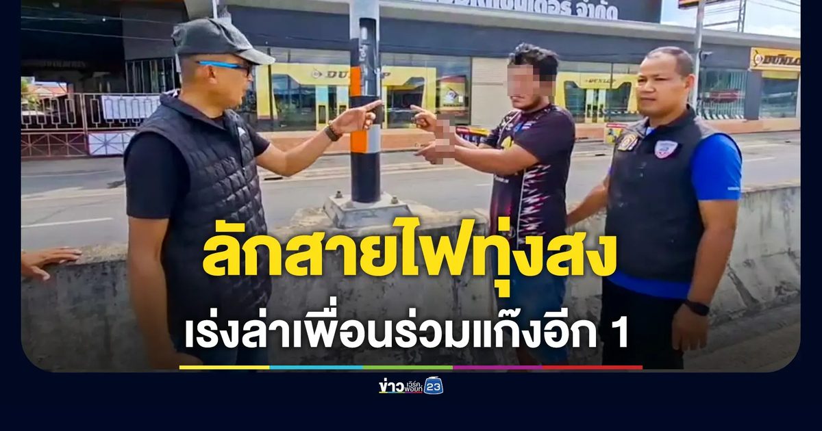 จับโจรลักสายไฟ ทำถนนมืดหลายจุด ชาวทุ่งสงเดือดร้อนทั่ว