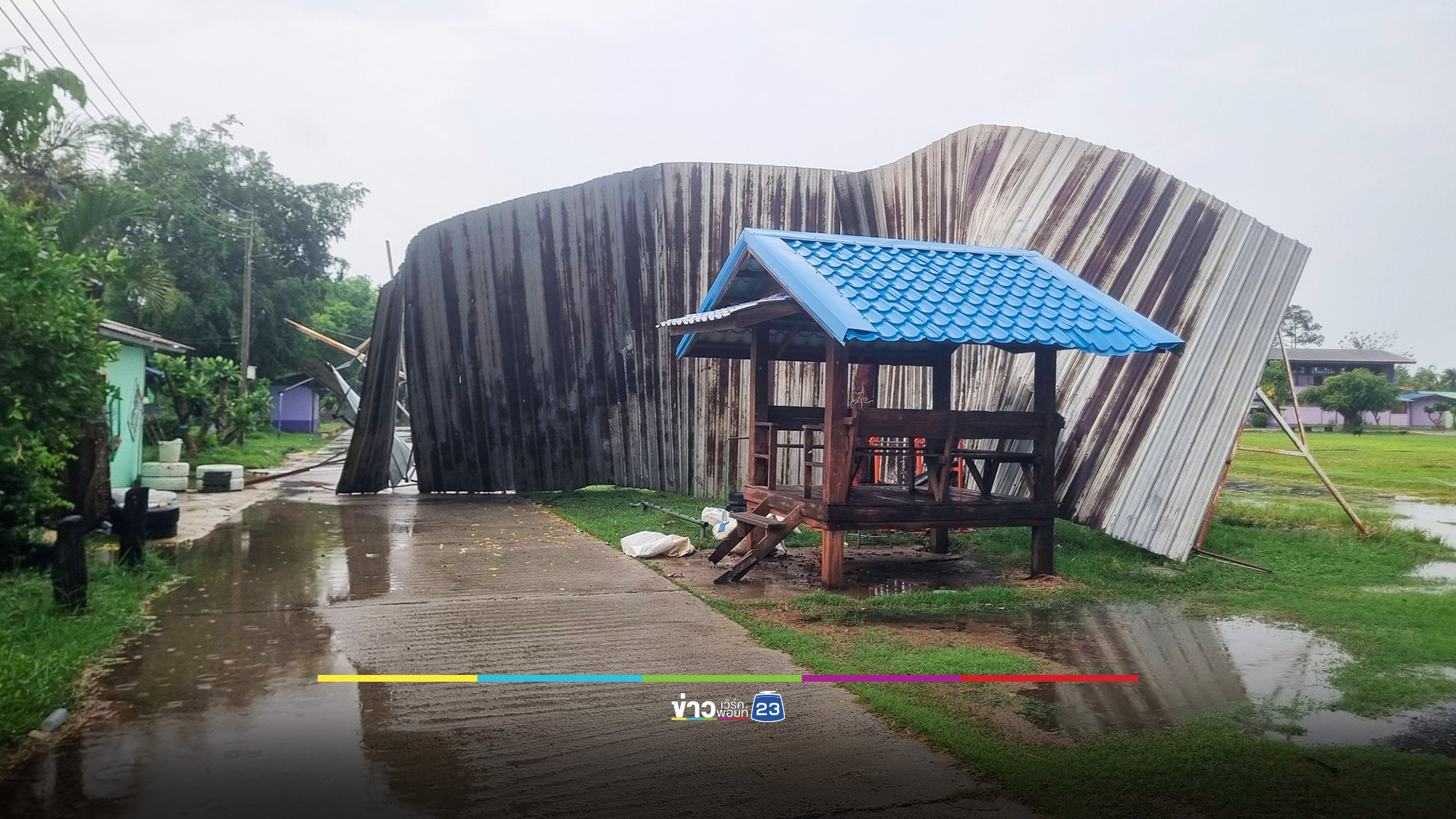 พายุถล่มโรงเรียนบ้านตาเหล็ง "3 รอบใน 2 สัปดาห์"
