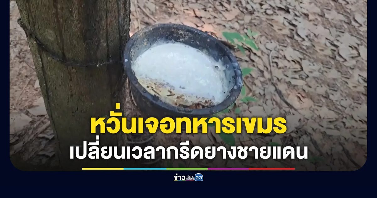 ชาวบ้านหวั่นเจอทหารเขมร เปลี่ยนเวลากรีดยางชายแดน