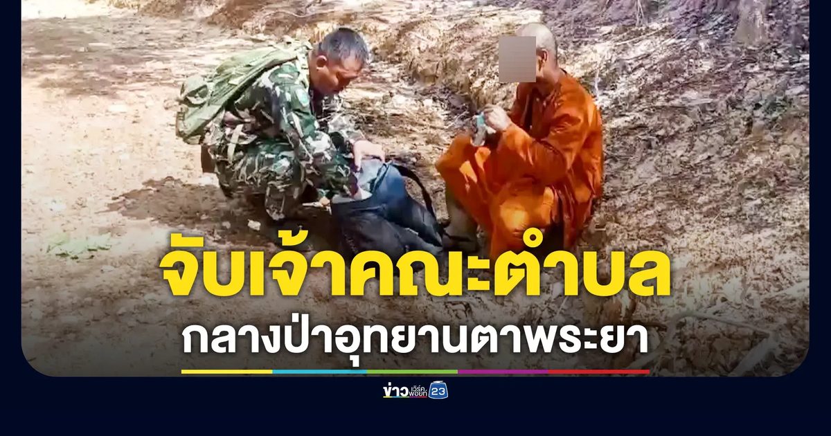 จับเจ้าคณะตำบล กลางป่าอุทยานตาพระยา พร้อมซากตะกวดท้องแก่-อุปกรณ์ล่าสัตว์