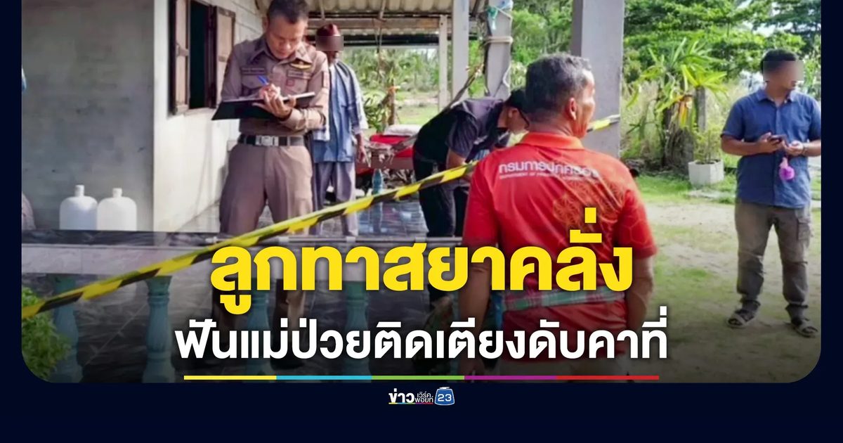 ลูกทาสยาคลั่ง ฟันแม่ป่วยติดเตียงดับคาที่