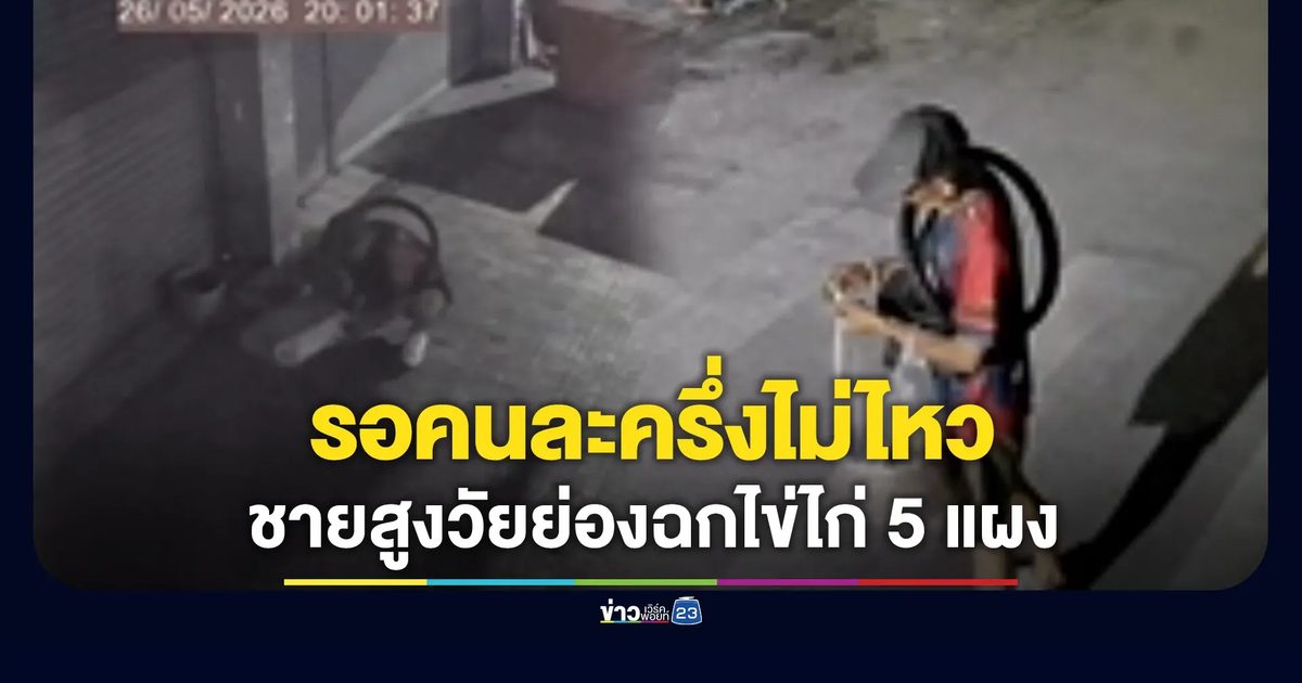สงสัยรอคนละครึ่งไม่ไหว ย่องฉกไข่ไก่ 5 แผงกลางตลาด