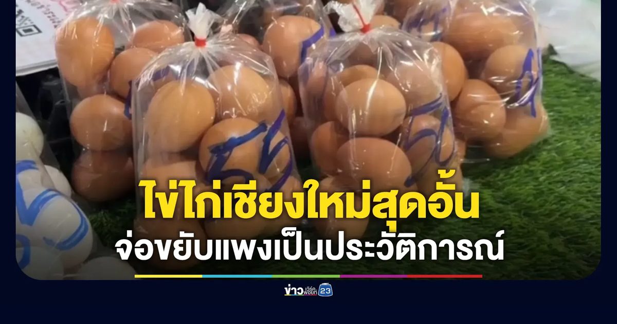 ไข่ไก่เชียงใหม่สุดอั้น จ่อขยับราคาแพงเป็นประวัติการณ์
