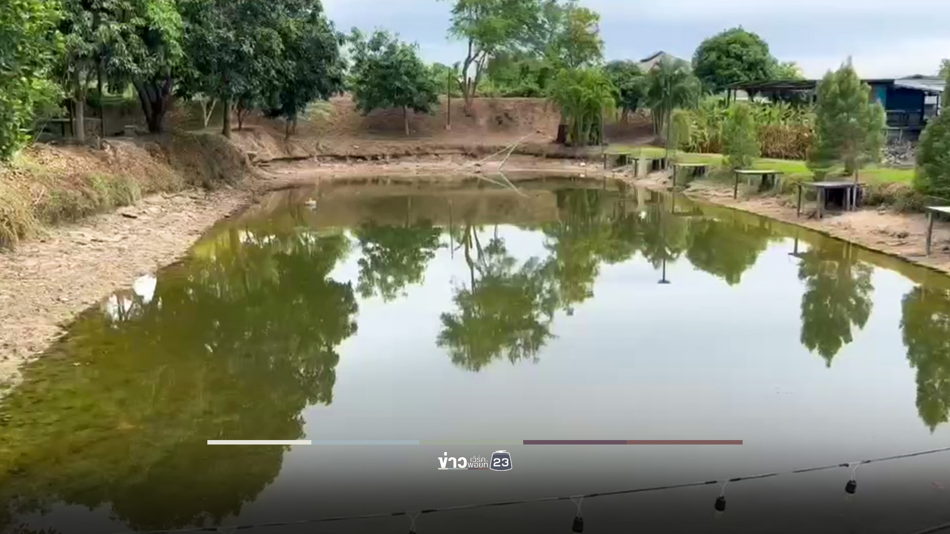 ถมที่ข้างเคียงทำน้ำเน่าไหลท่วมบ่อปลา ปลาตายเกลื่อน-ขาดรายได้หลัก