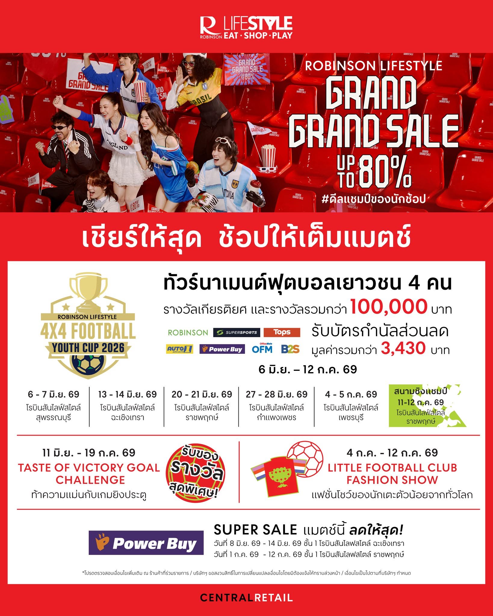 บอลโลกฟีเวอร์! โรบินสันไลฟ์สไตล์ จัดทัวร์นาเมนต์เยาวชน – ฟุตบอลคลินิก