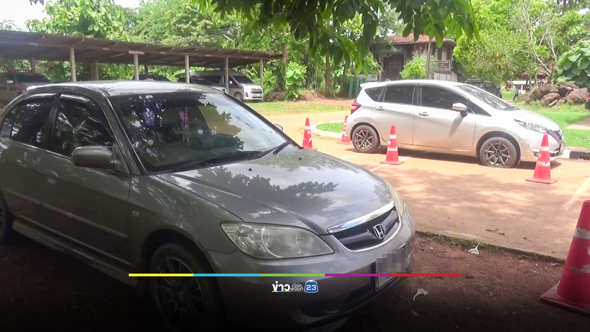 แก๊งยาบ้าเหิม ยิงปะทะตำรวจรัตนวาปี รถพรุนทิ้งของกลางเผ่นหนี