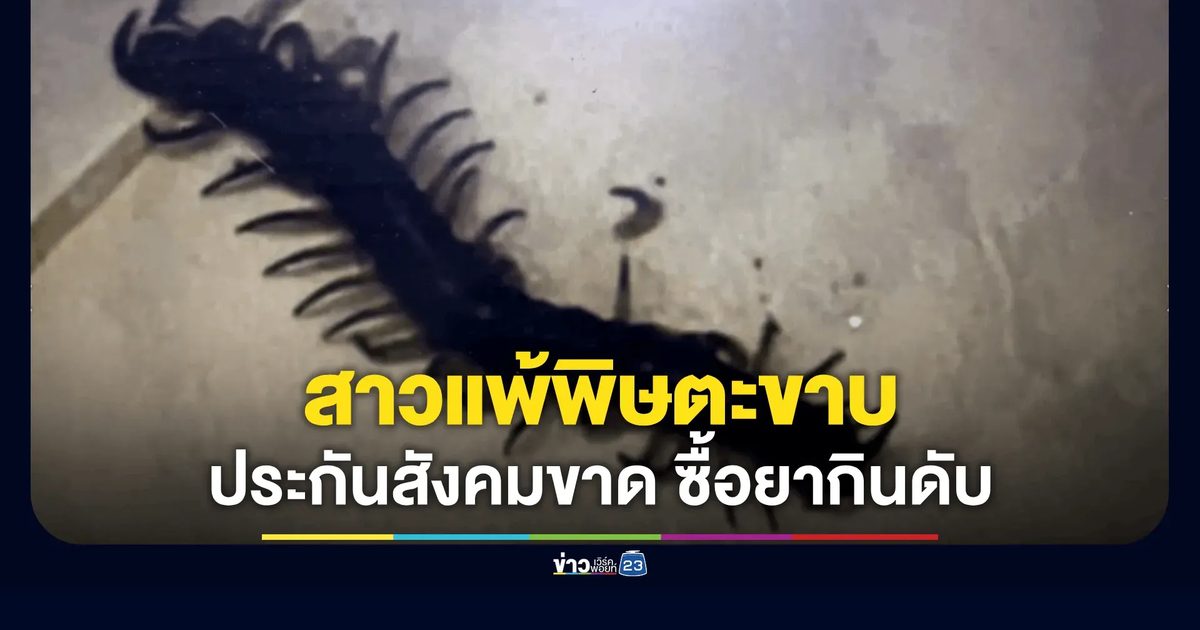 สาวแพ้พิษตะขาบ สิทธิ์ประกันสังคมขาด ไม่มีเงินรักษา ซื้อยากินเองประทังชีวิต สุดท้ายดับ