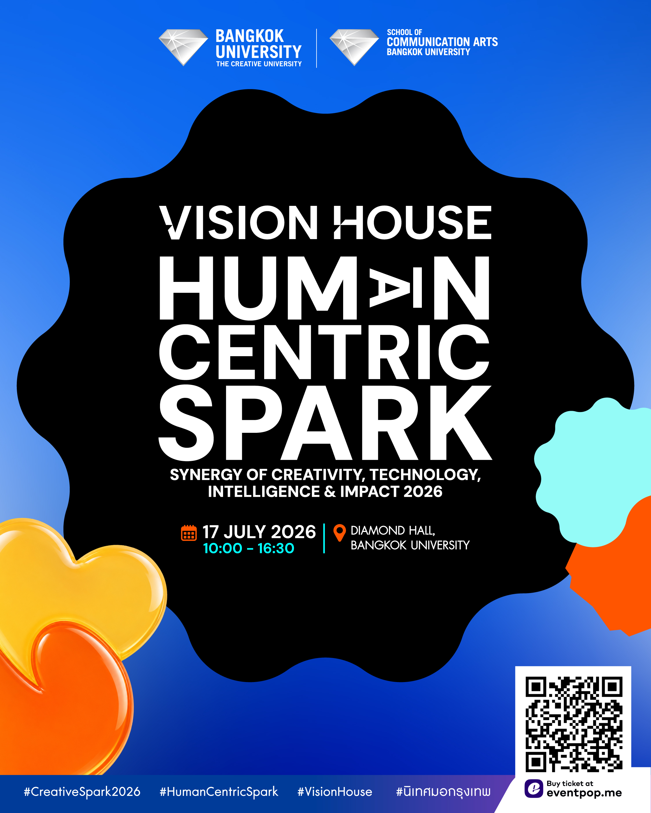 ม.กรุงเทพ เปิดเวทีผู้นำอุตสาหกรรม "VISION HOUSE: CREATIVE SPARK" ถอดรหัสอนาคต Human Creativity x AI