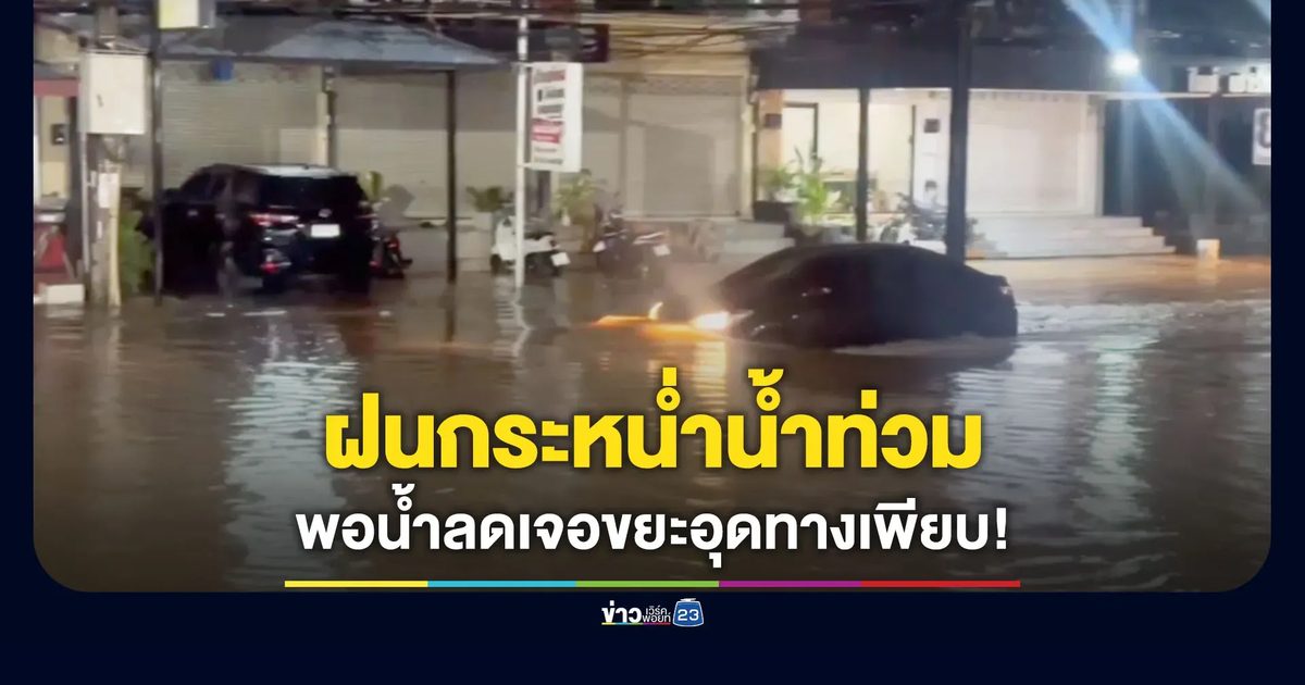 ฝนถล่มขอนแก่น 3 ชั่วโมง น้ำท่วมเขตเศรษฐกิจ-ขยะเพียบ!
