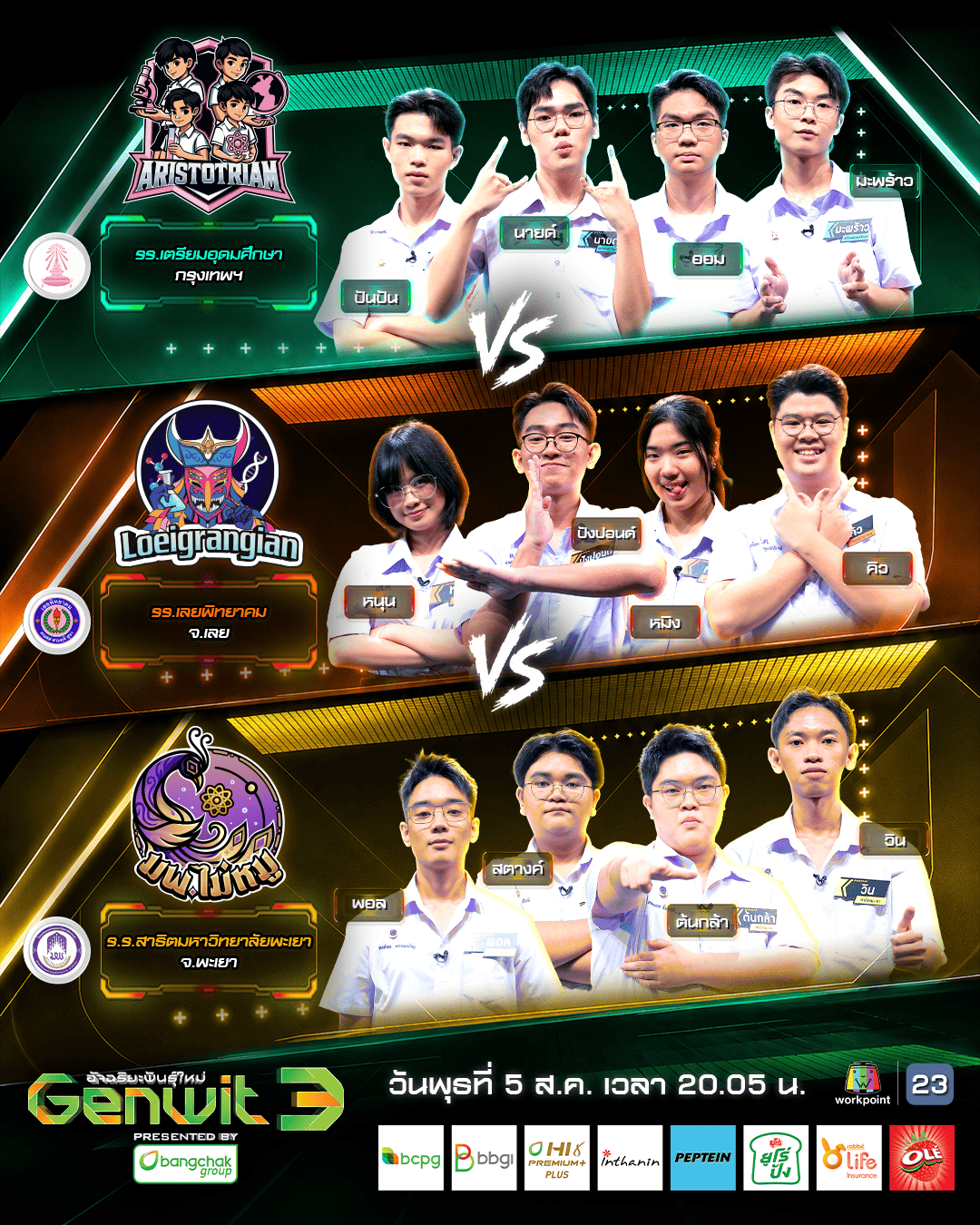 Genwit ซีซั่น 3 ลุ้นเดือด! 3 โรงเรียนชิงตั๋วใบสุดท้าย สู่รอบต่อไป