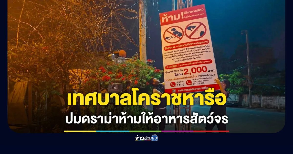 เทศบาลโคราชหารือ ปมดราม่าห้ามให้อาหารสัตว์จร