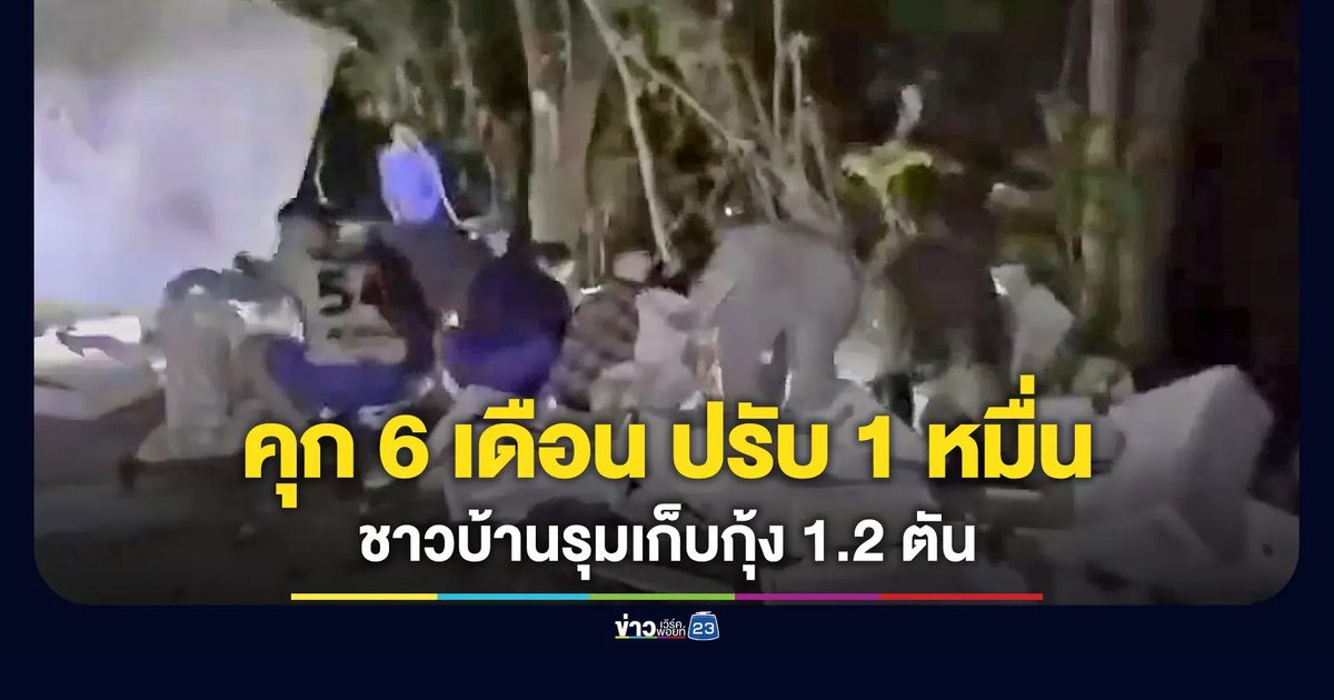 คุก 6 เดือน ปรับ 1 หมื่น ชาวบ้านลำปางรุมเก็บกุ้งจากรถคว่ำ