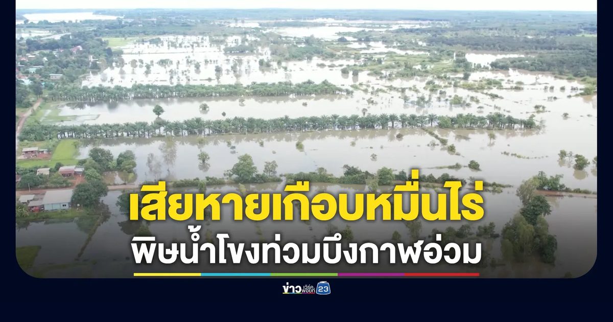 เสียหายเกือบหมื่นไร่! พิษน้ำโขงท่วมบึงกาฬอ่วม 4 อำเภอ