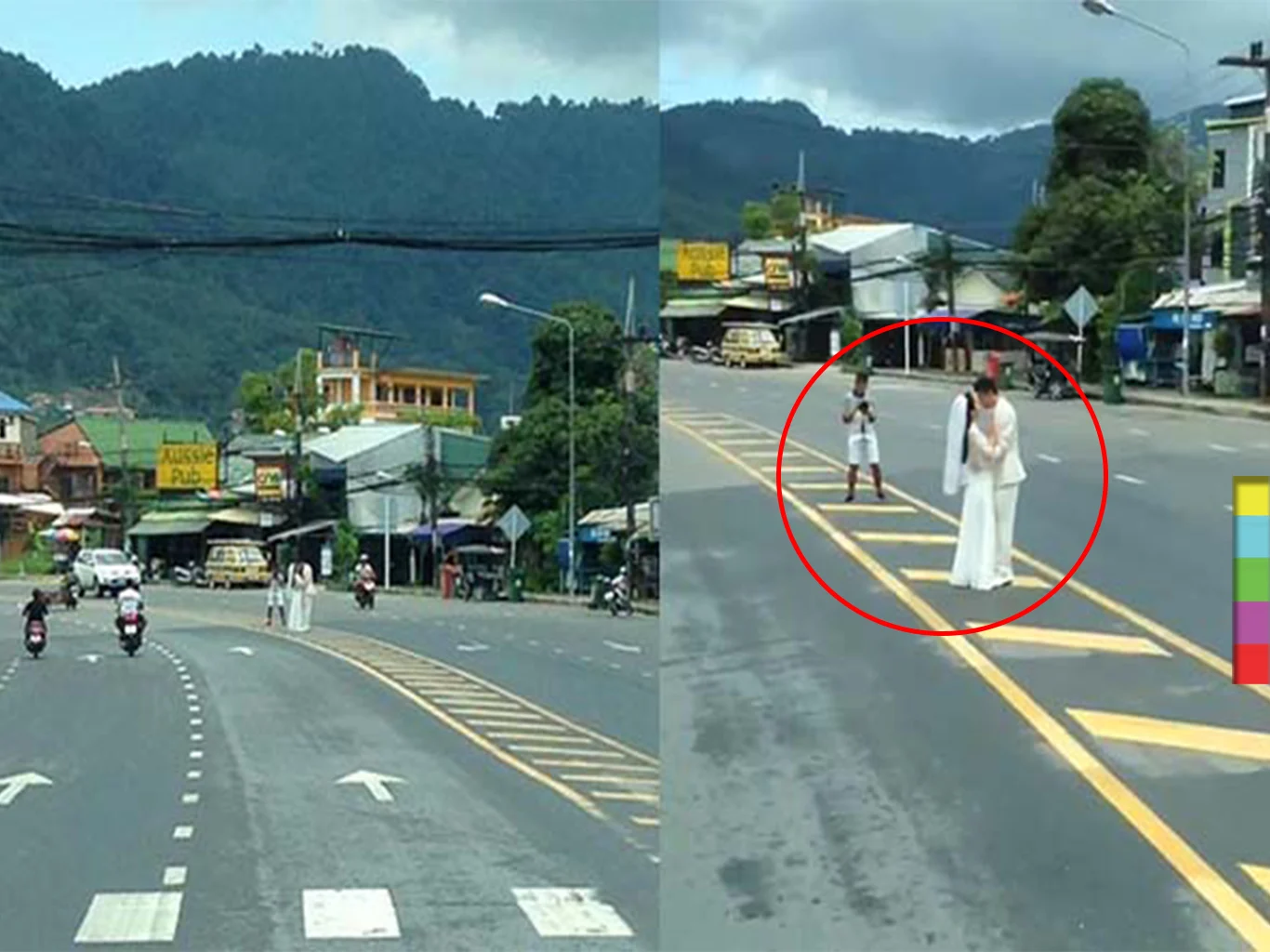 ชาวเน็ตวิจารณ์ “บ่าว-สาว” ถ่ายพรีเวดดิ้งกลางถนนภูเก็ต หวั่นอุบัติเหตุ